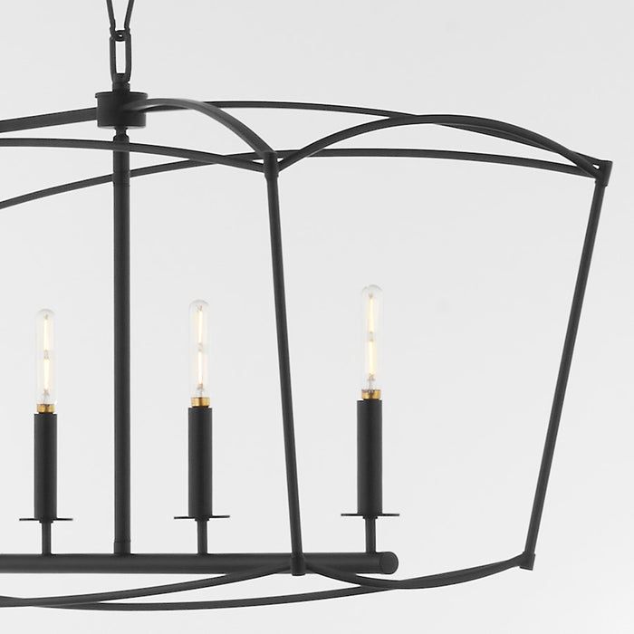 Quorum Mantle 5Lt Linear Chandelier, Matte Black