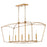 Quorum Mantle 5Lt Linear Chandelier, Gold Leaf