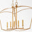 Quorum Mantle 5Lt Linear Chandelier, Gold Leaf