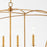 Quorum Mantle 5Lt Linear Chandelier, Gold Leaf