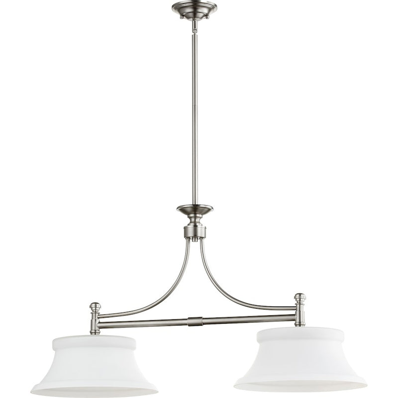Quorum Rossington 2 Light 13.5' Island, Satin Nickel