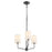 Quorum Harmony Chandelier, Matte Black/White