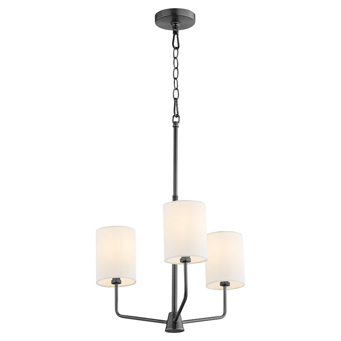 Quorum Harmony Chandelier, Matte Black/White