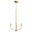 Quorum Harmony Chandelier, Aged Brass/White