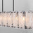 Quorum Prestige 6Lt Linear Island, Matte Black/Clear/Alabaster