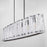 Quorum Prestige 6Lt Linear Island, Matte Black/Clear/Alabaster