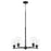 Quorum Veno 5Lt Chandelier, Matte Black/Clear - 658-5-59