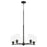 Quorum Veno 5Lt Chandelier, Matte Black/Clear