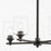 Quorum Veno 5Lt Chandelier, Matte Black/Clear