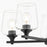 Quorum Veno 5Lt Chandelier, Matte Black/Clear