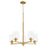 Quorum Veno 5Lt Chandelier, Aged Brass/Clear