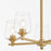 Quorum Veno 5Lt Chandelier, Aged Brass/Clear