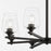 Quorum Veno 8Lt Chandelier, Matte Black/Clear
