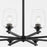 Quorum Veno 8Lt Chandelier, Matte Black/Clear