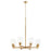 Quorum Veno 8Lt Chandelier, Aged Brass/Clear