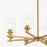 Quorum Veno 8Lt Chandelier, Aged Brass/Clear