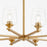 Quorum Veno 8Lt Chandelier, Aged Brass/Clear