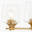 Quorum Veno 8Lt Chandelier, Aged Brass/Clear