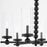 Quorum Lee Blvd 6Lt Chandelier, Matte Black/Clear/Fluted