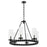 Quorum Lee Blvd 6Lt Ring Chandelier, Matte Black/Clear/Fluted - 661-6-59