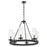 Quorum Lee Blvd 6Lt Ring Chandelier, Matte Black/Clear/Fluted