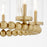 Quorum Lee Blvd 6Lt Ring Chandelier, Aged Brass/Clear/Fluted