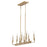 Quorum Tempo 8 Light Linear Island Light, Aged Brass