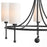 Quorum Lee Blvd 5Lt Bead Chandelier, Matte Black/White