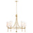 Quorum Lee Blvd 5Lt Bead Chandelier, Aged Brass/White