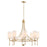 Quorum Lee Blvd 8Lt Bead Chandelier, Aged Brass/White