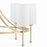 Quorum Lee Blvd 8Lt Bead Chandelier, Aged Brass/White