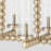 Quorum Lee Blvd 6Lt Linear Chandelier, Aged Brass/Clear/Fluted