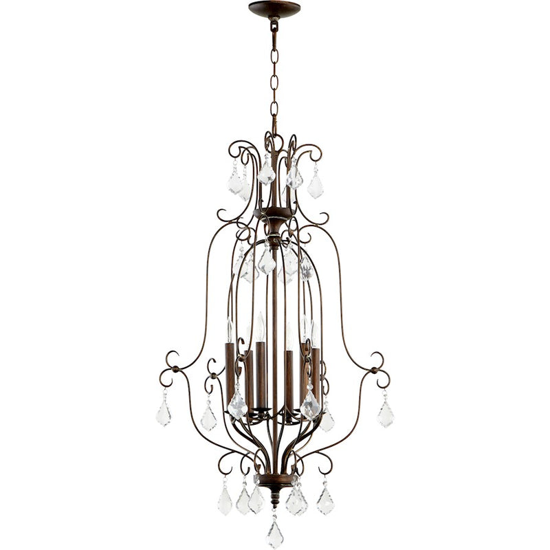 Quorum Ariel 6 Light 21" Entry, Vintage Copper