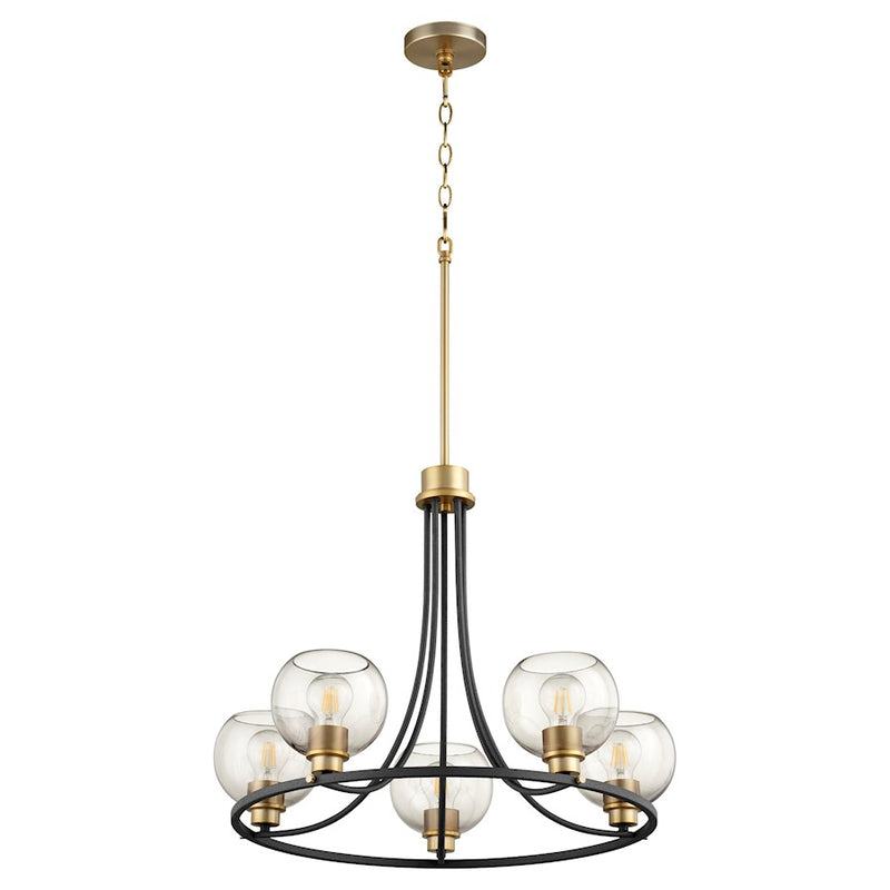 Quorum Clarion Chandelier, Noir