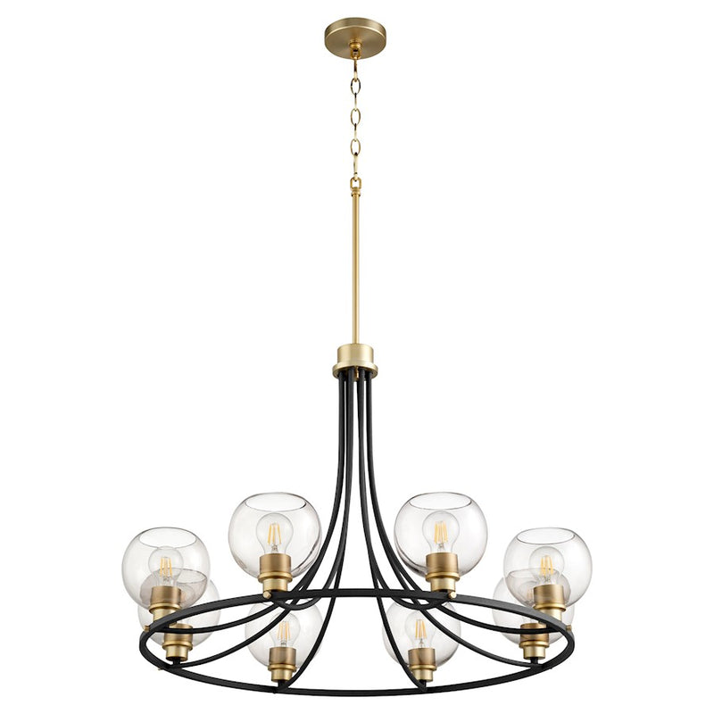 Quorum Clarion Chandelier, Noir