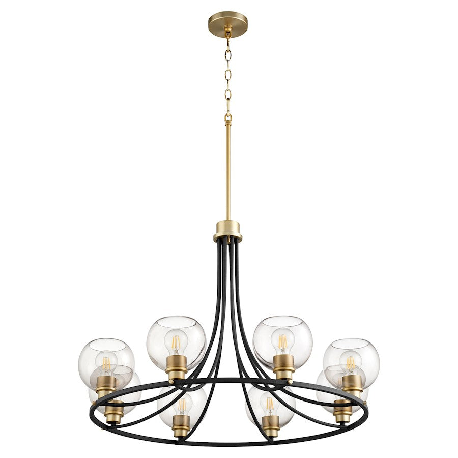Quorum Clarion Chandelier, Noir