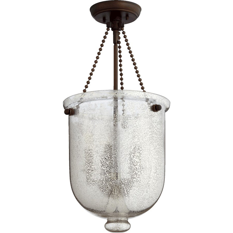Quorum 5 Light Entry Light, Oiled Bronze W/ Silver Mercury
