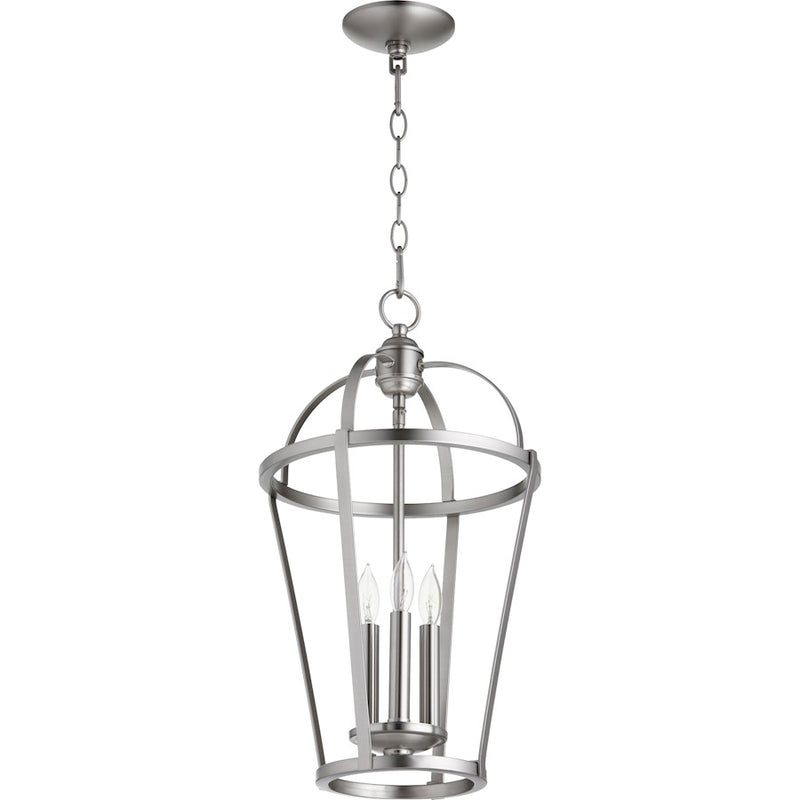 Quorum 3 Light Entry, Satin Nickel