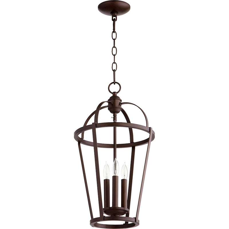 Quorum 3 Light Entry, Oiled Bronze