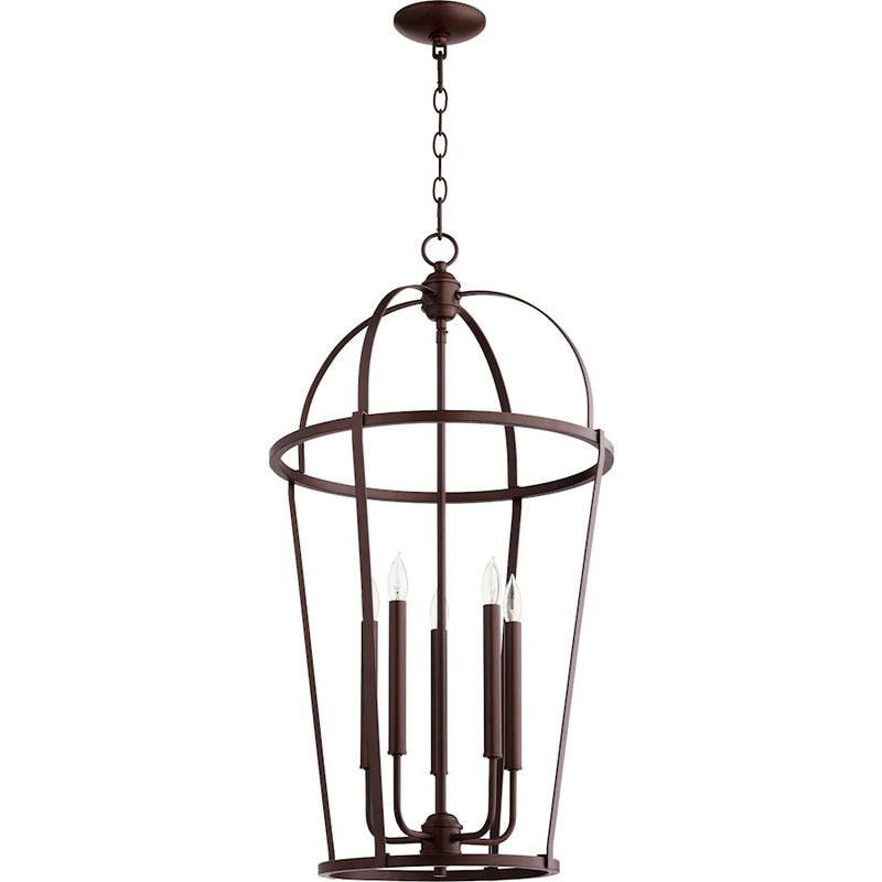 Quorum 5 Light 18" Entry, Oiled Bronze