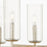 Quorum Merrick 6Lt Chandelier, Aged Silver Leaf/Clear/Fluted