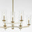 Quorum Merrick 9Lt Chandelier, Aged Silver Leaf/Clear/Fluted