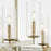 Quorum Merrick 9Lt Chandelier, Aged Silver Leaf/Clear/Fluted