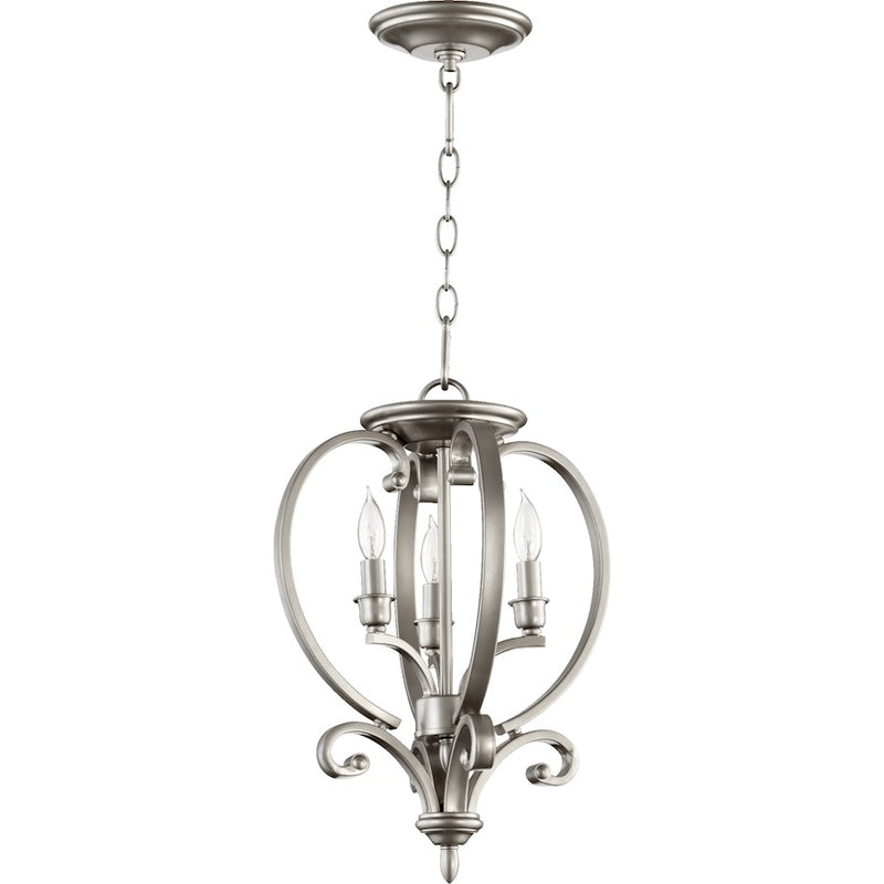 Quorum Bryant 3 Light Pendant, Classic Nickel