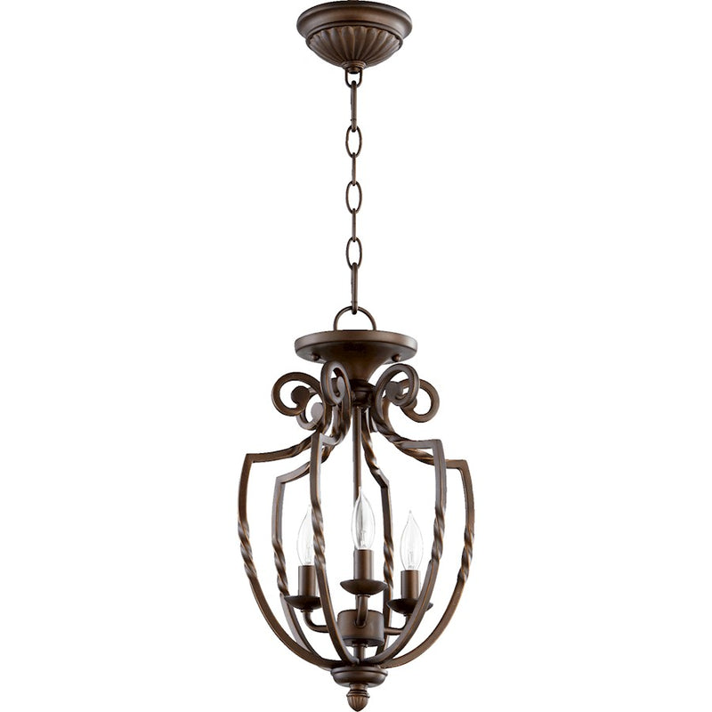 Quorum Tribeca Ii 3 Light Pendant, Oiled Bronze