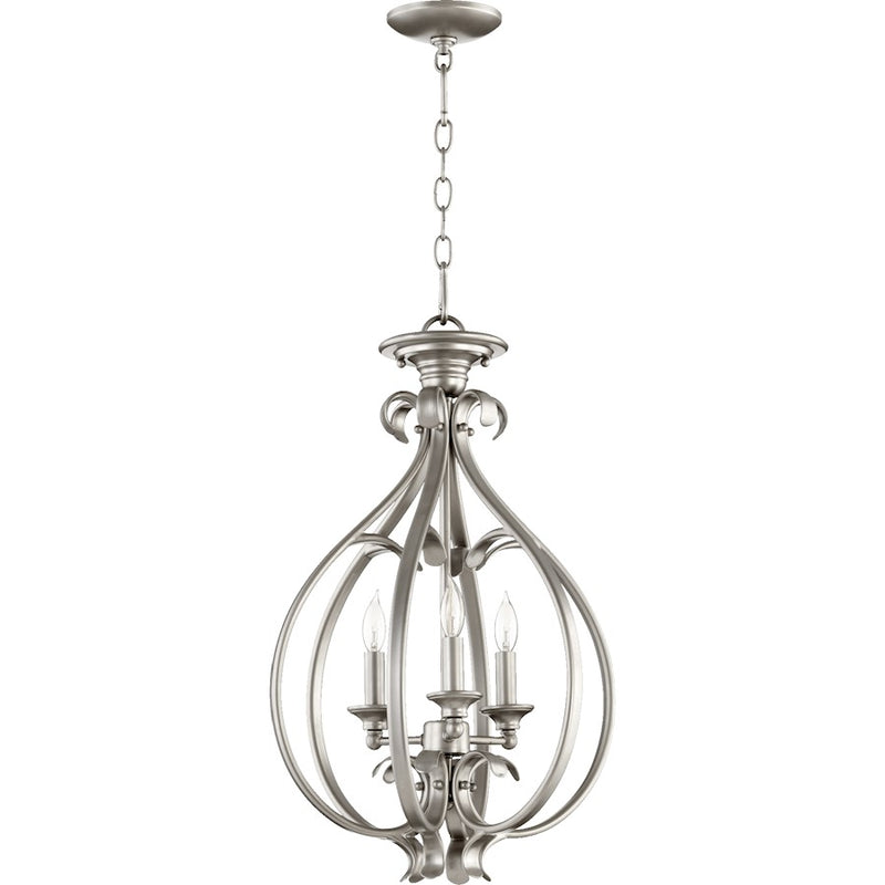 Quorum Randolph 3 Light Pendant, Classic Nickel