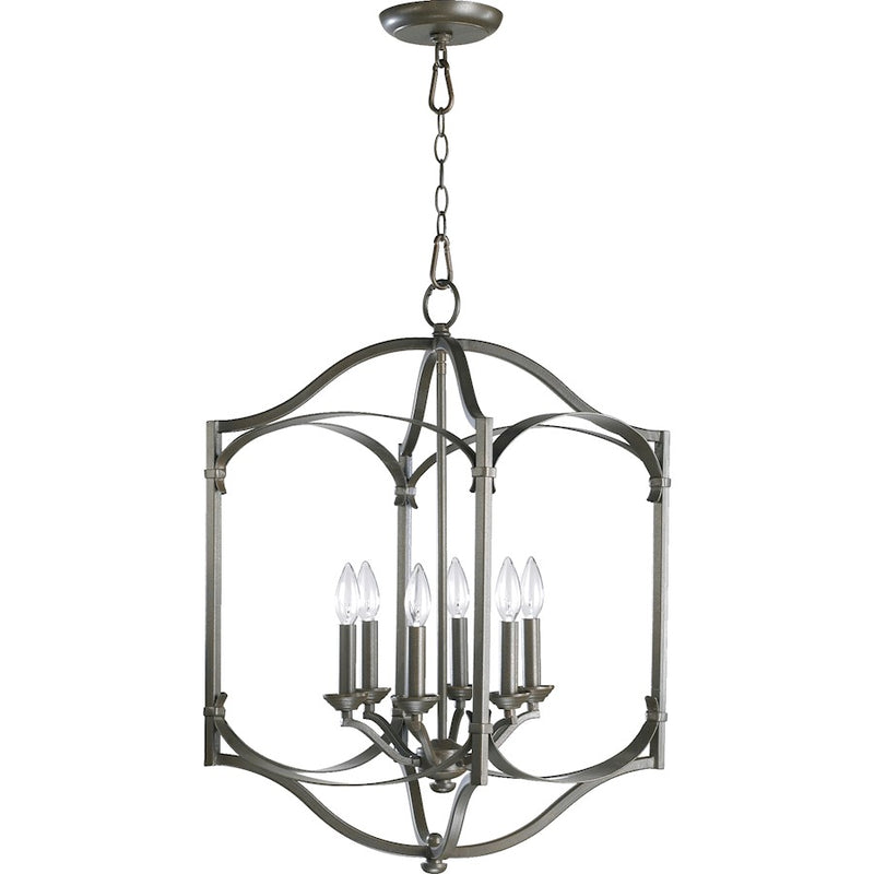Quorum Atwood 6 Light Entry Light, Oiled Bronze