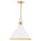 Quorum Jackson 16" Pendant, Studio White/Aged Brass - 68-16-0880