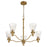 Quorum Lawton 5 Light Chandelier, Brushed Brass/Clear - 6803-5-47