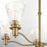 Quorum Lawton 5 Light Chandelier, Brushed Brass/Clear